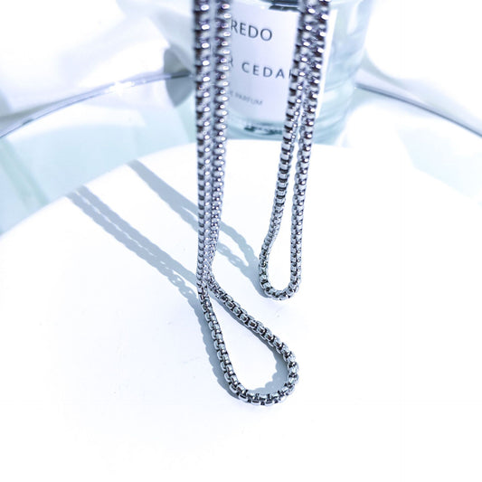 Women's & Men's Square Pearl Hip Hop Clothing Popular Necklaces