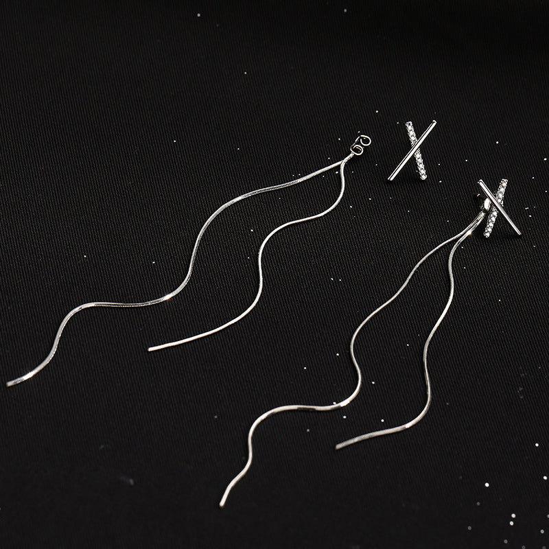 Hanging Trendy Tassel Line Minority Simple Earrings