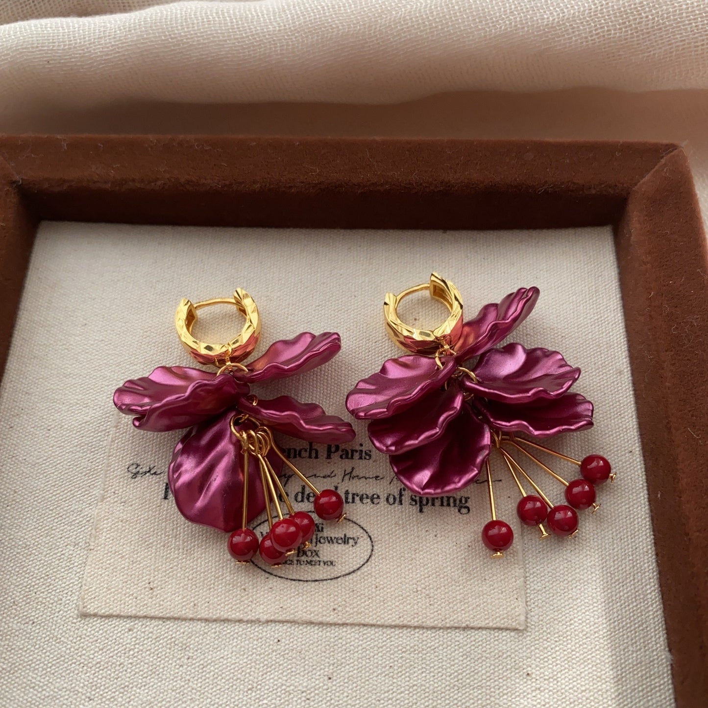 Flower Simple Elegance Retro Elegant Natural Soft Earrings
