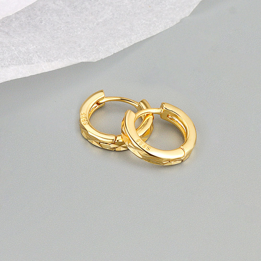 Simple Geometric Diamond Surface Ear Clip Female Niche Design Earrings