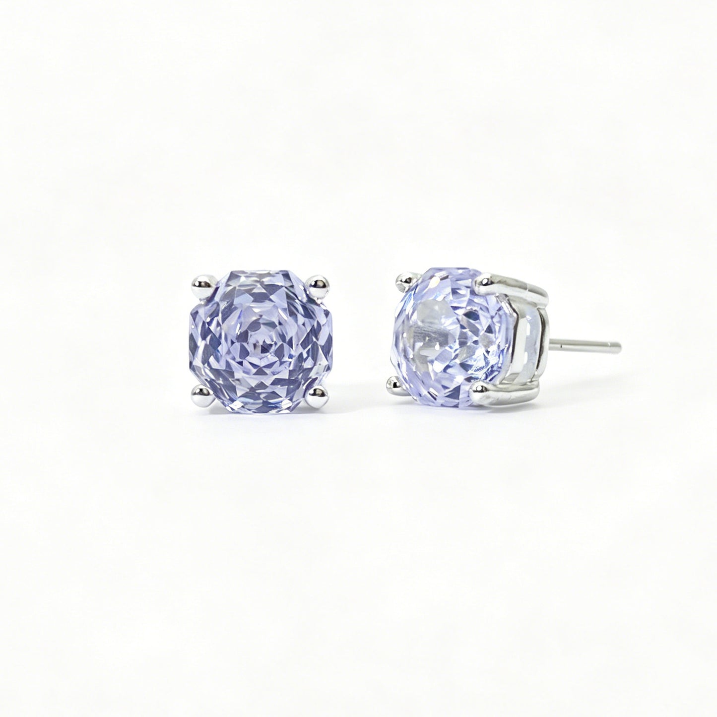 Women's French Entry Lux Platinum Zircon Three-piece High Color Retention Niche Earrings