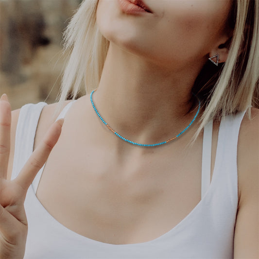 Stone Beading Clavicle Chain Female Niche Necklaces