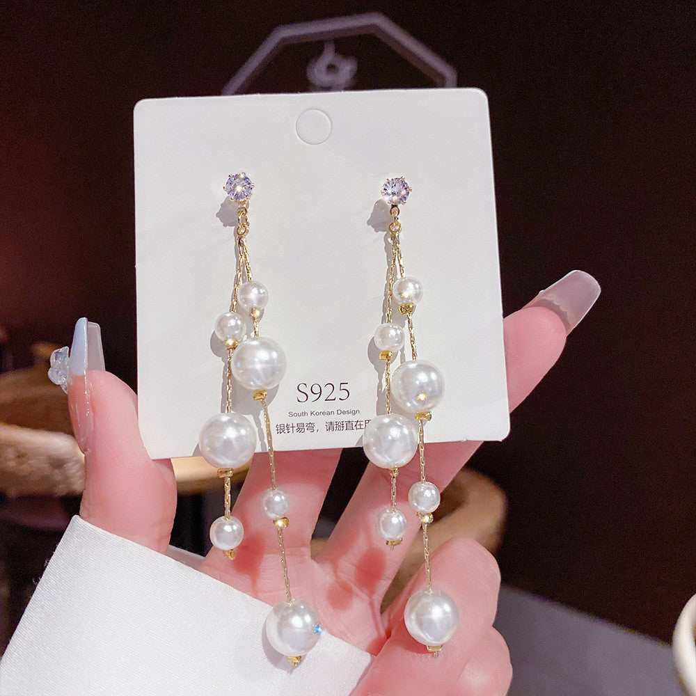 Women's Vintage Tassel Diamond High-grade Ear Minority Earrings