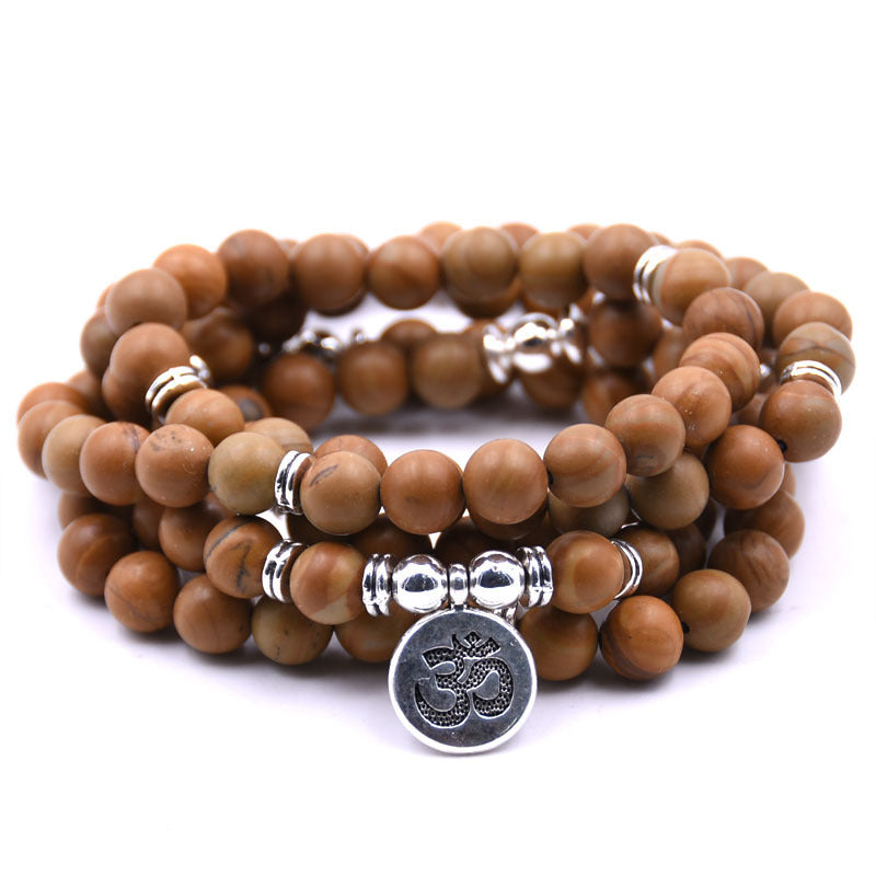 Women's Natural Stone Faith Inspirational Beads Elastic Bracelets