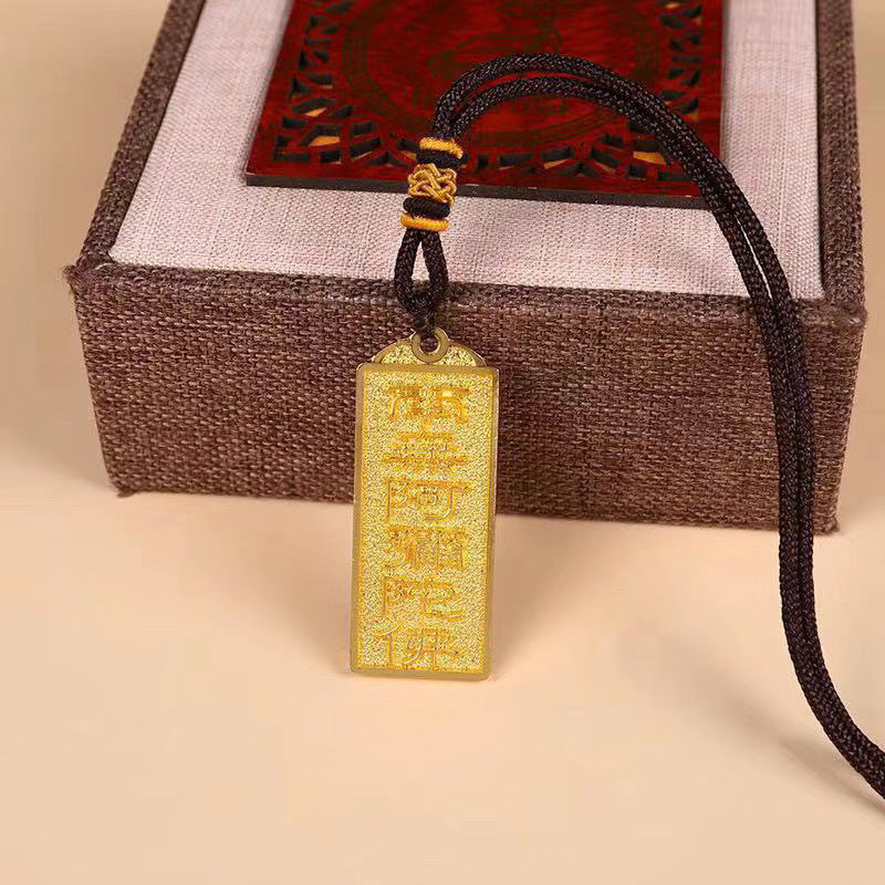 Double-sided Epoxy Amulet Sweater Chain Charm Necklaces