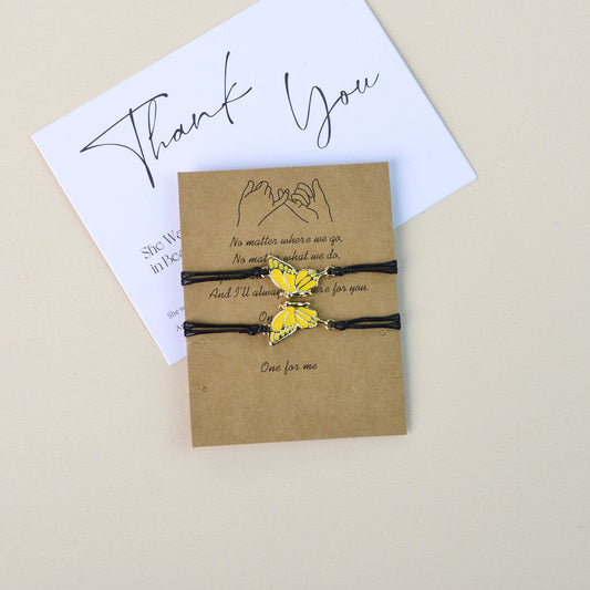 Butterfly Magnetic Carrying Strap Optional Hand-woven Bracelets