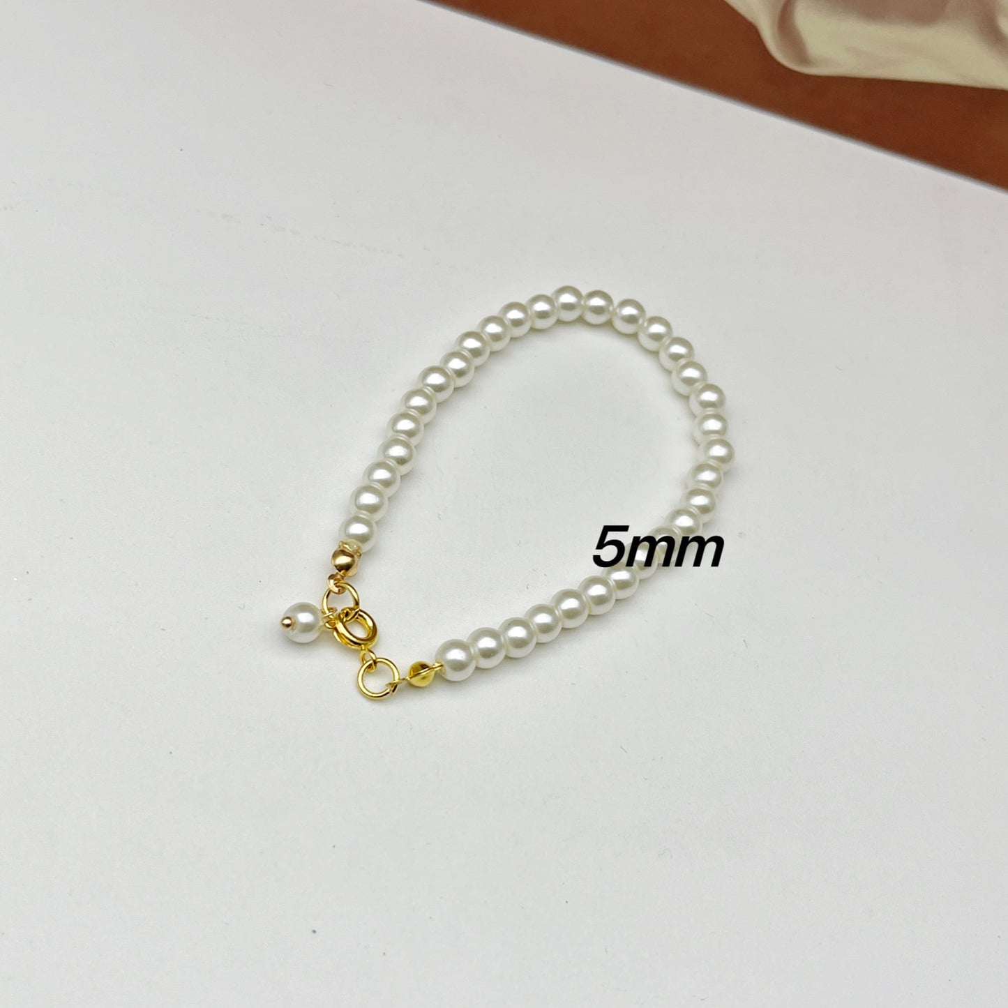 French Style Knot Pearl Female Bright Cream White Bracelets