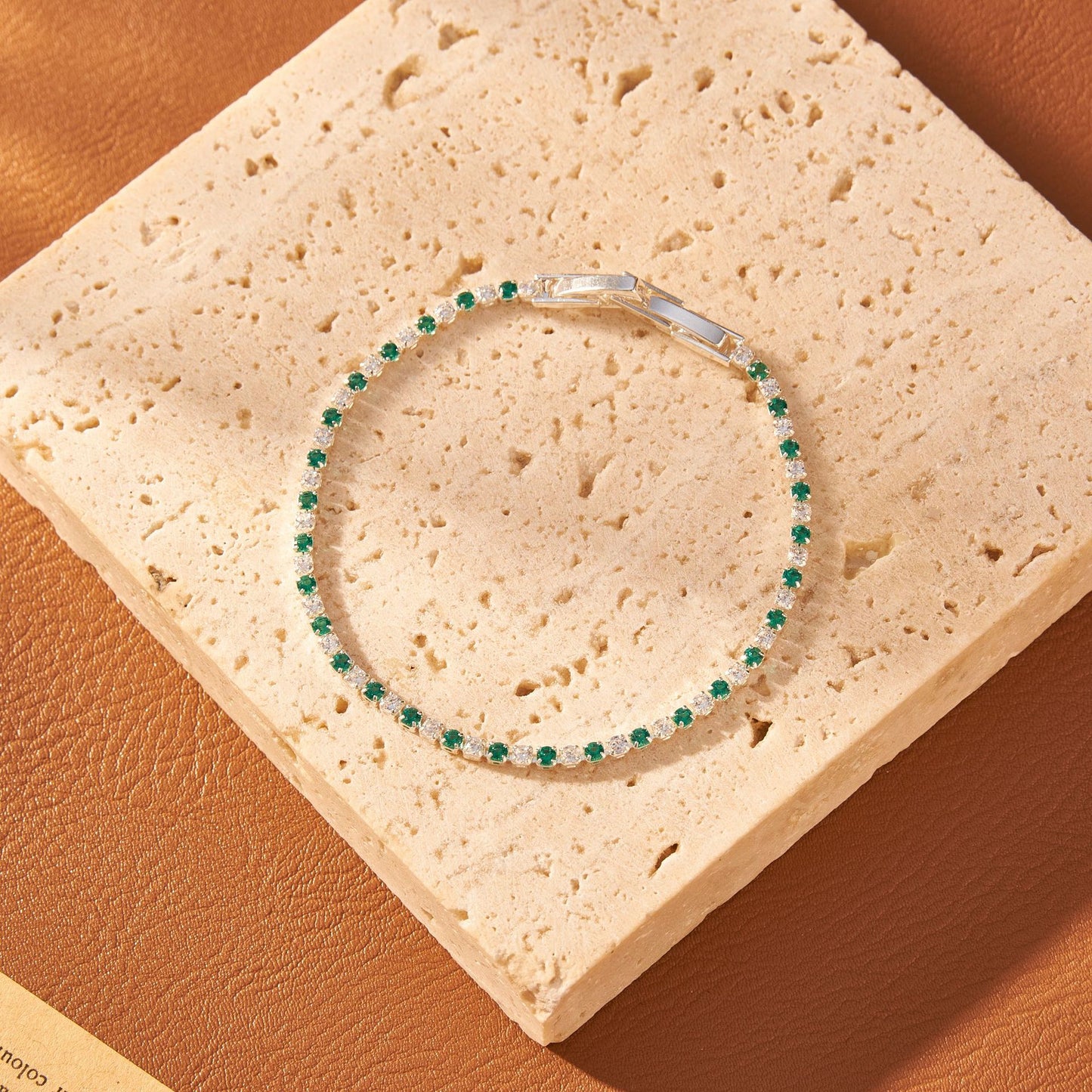 Color Zircon Matching Cool Feeling Exquisite White Bracelets