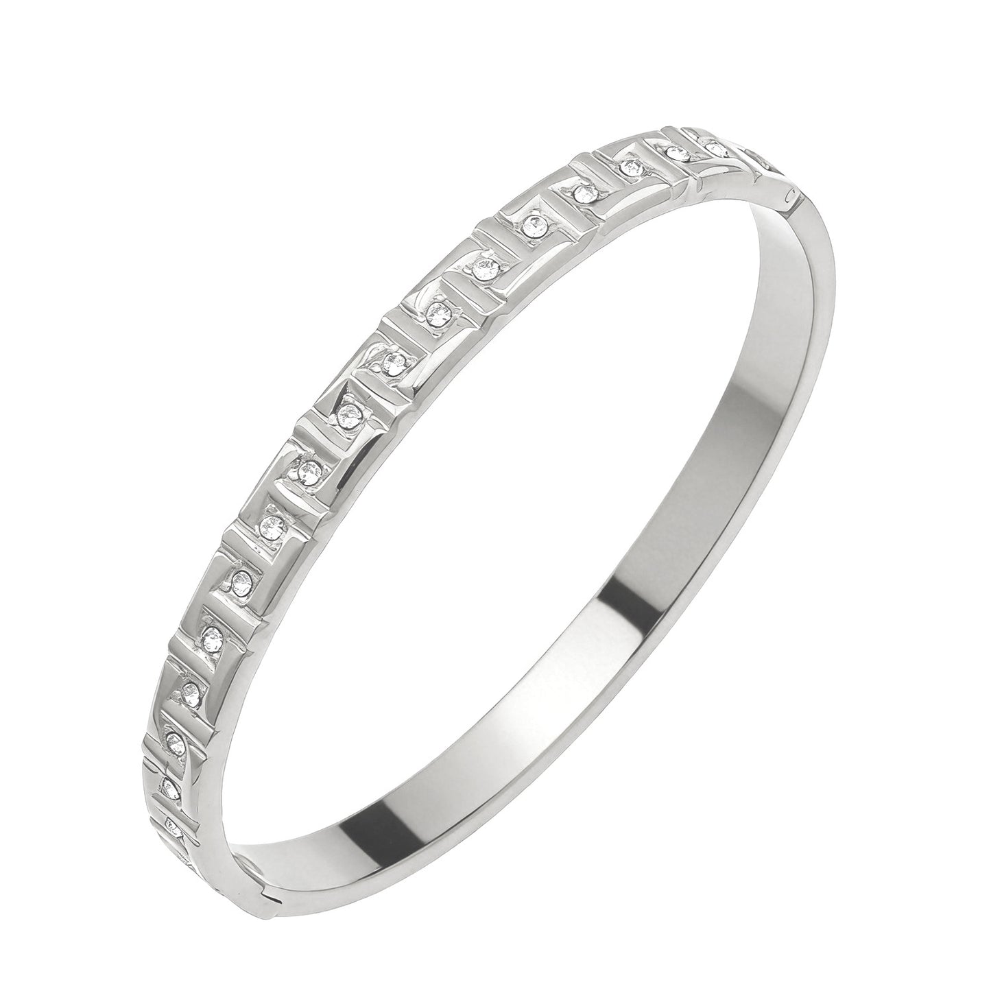Open Stainless Steel Hydraulic Light Luxury High-grade Exaggerated Design Sense Bracelets