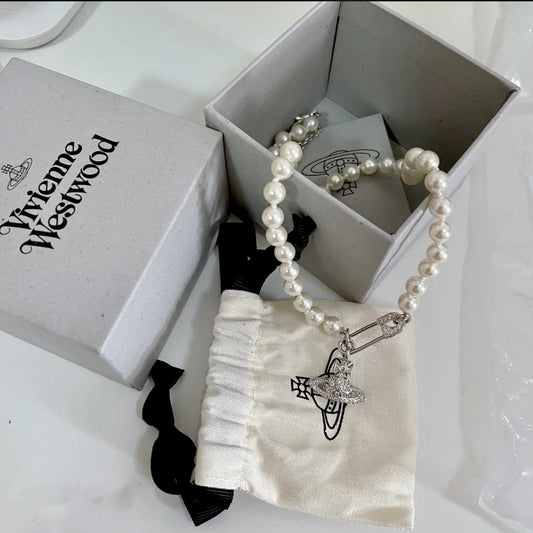 Women's Pearl For Clip Handmade Bead String Jewelry Hot Niche Necklaces