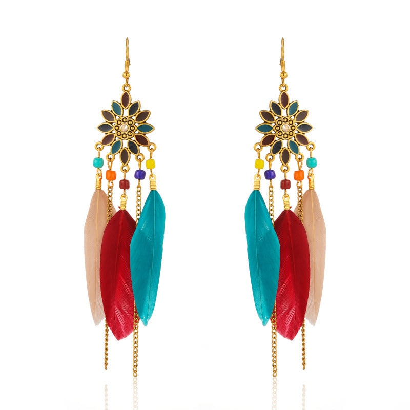 Chain Tassel Feather Elegant Fashion Your Earrings