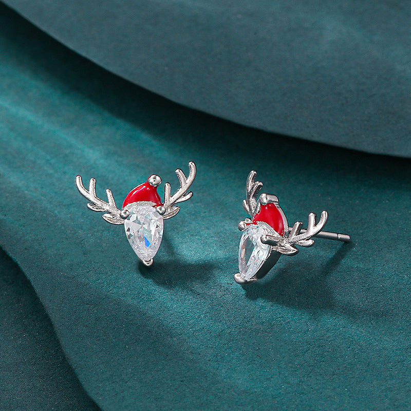 Series Korean Style Simple Cute Elk Niche Earrings