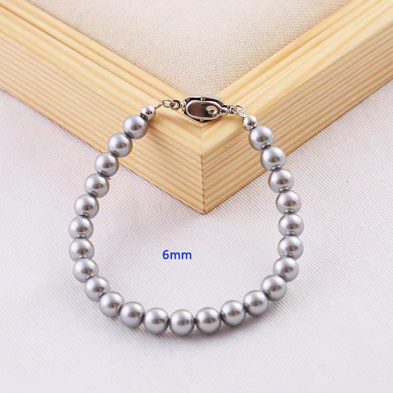 French Style Knot Pearl Female Bright Cream White Bracelets