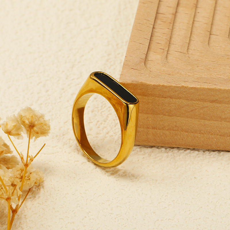 French Fashion Exaggerated Geometric Acrylic Element Rings