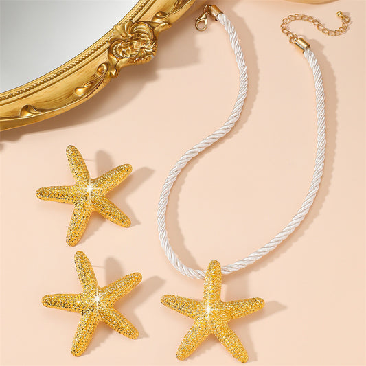 Personalized Party Exaggerated Vacation Beach Ocean Ear Jewelry Set