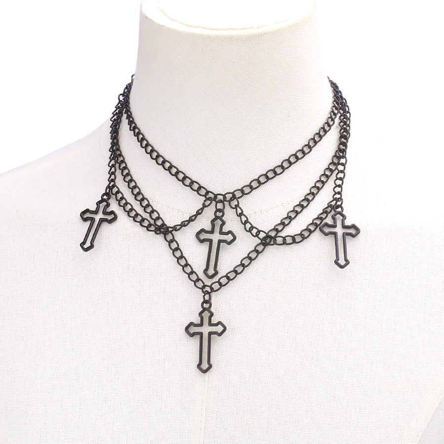 Ornament Trend Female Cross Gothic Neck Necklaces