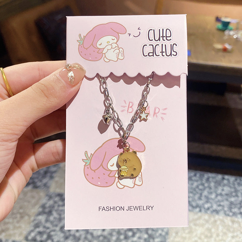 Card Bear Bell Cartoon Cute Small Bracelets