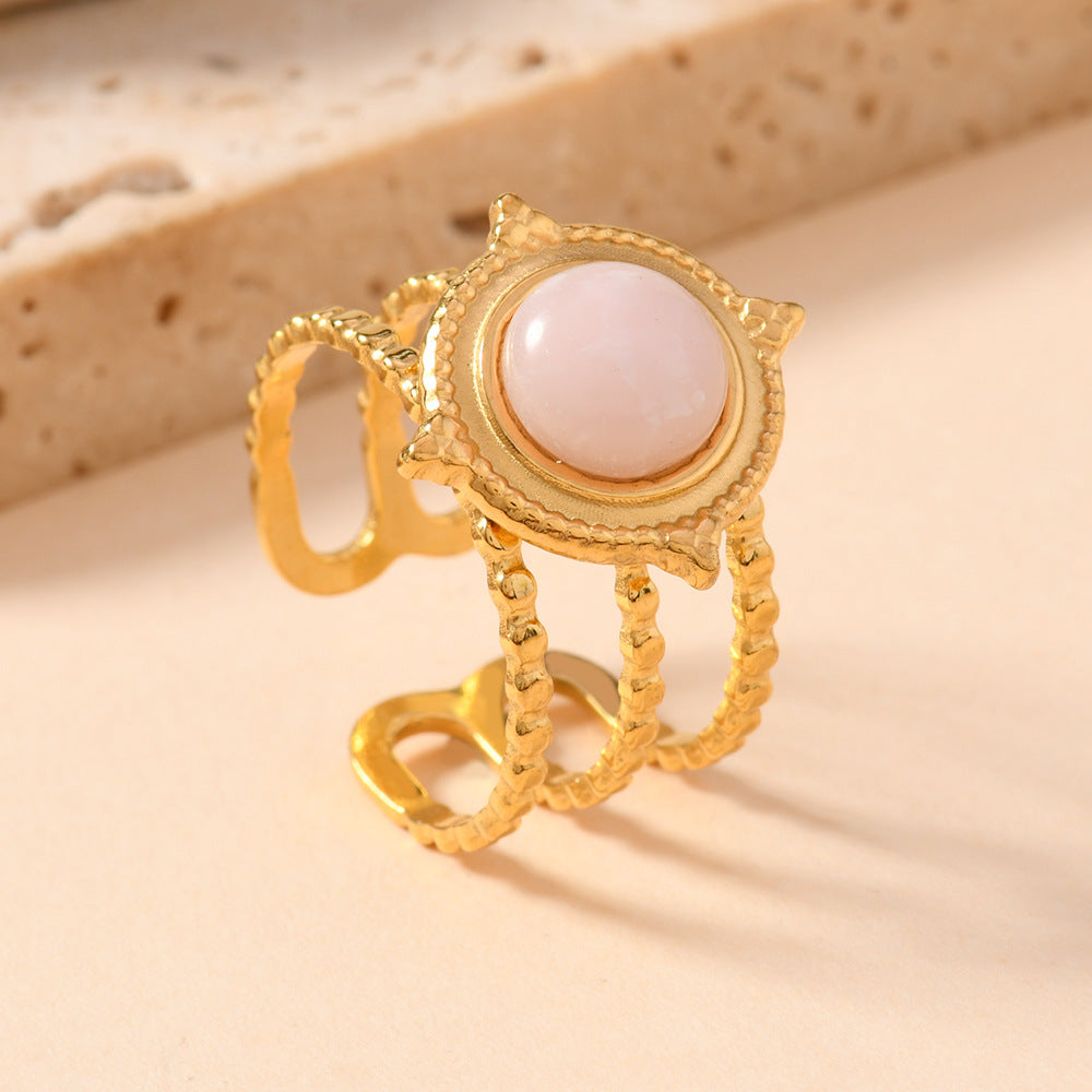 Stainless Steel Hand Jewelry Palace Style Rings