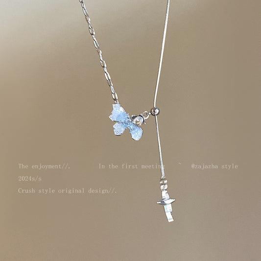 Women's Pearl Cool Feeling Twin Clavicle Chain Light Luxury Necklaces