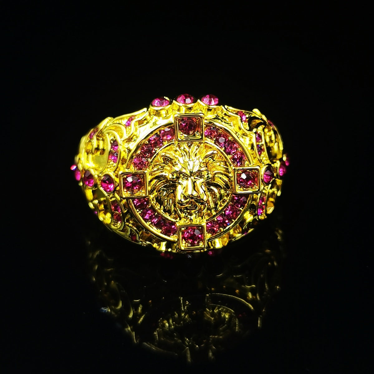 Men's Stylish Lion's Head Domineering Female Rings
