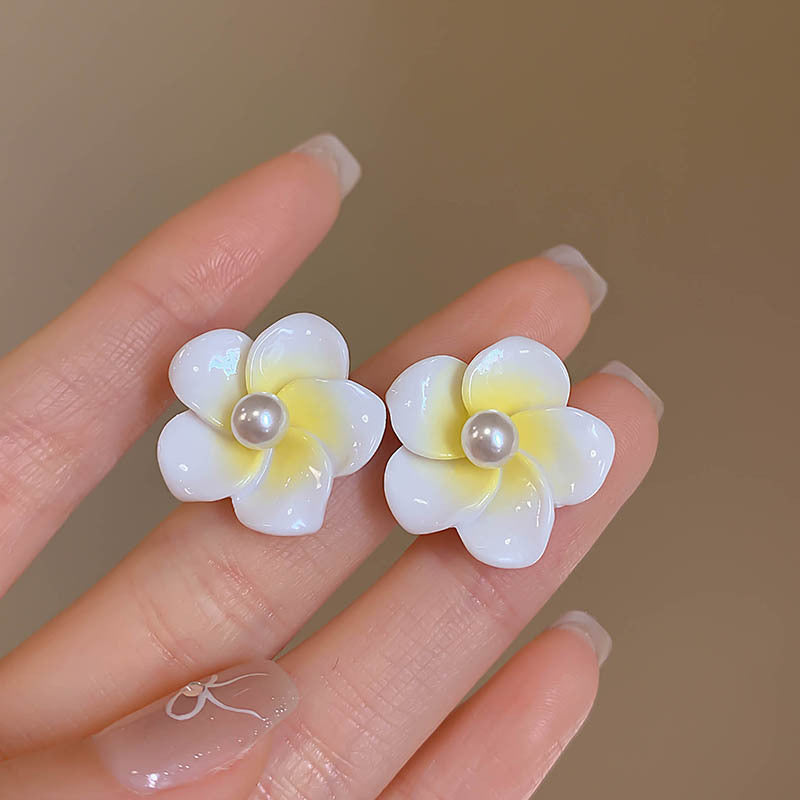 Women's Series Flower Vacation Style Niche High-grade Earrings