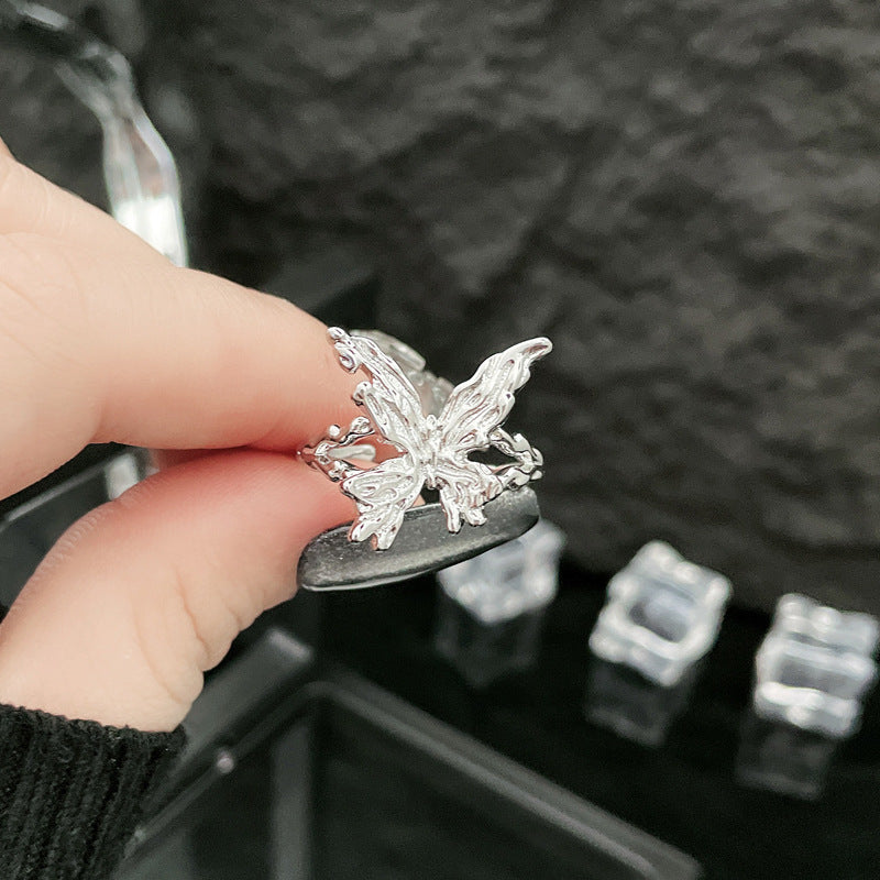 Three-dimensional Shaped Butterfly Opening Female Cold Rings