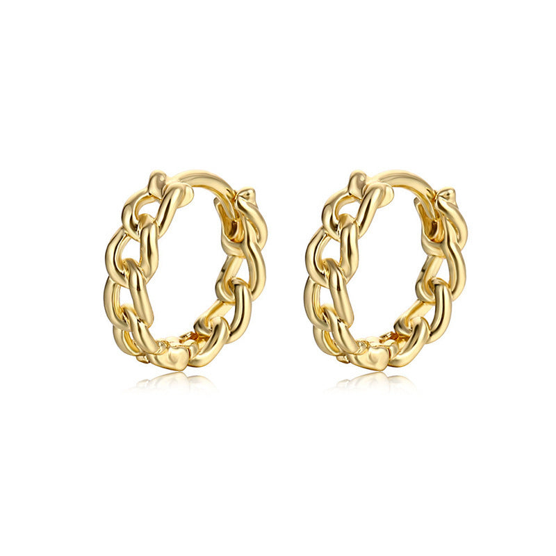 Women's Light Luxury Personality Chain Twist Ear Earrings