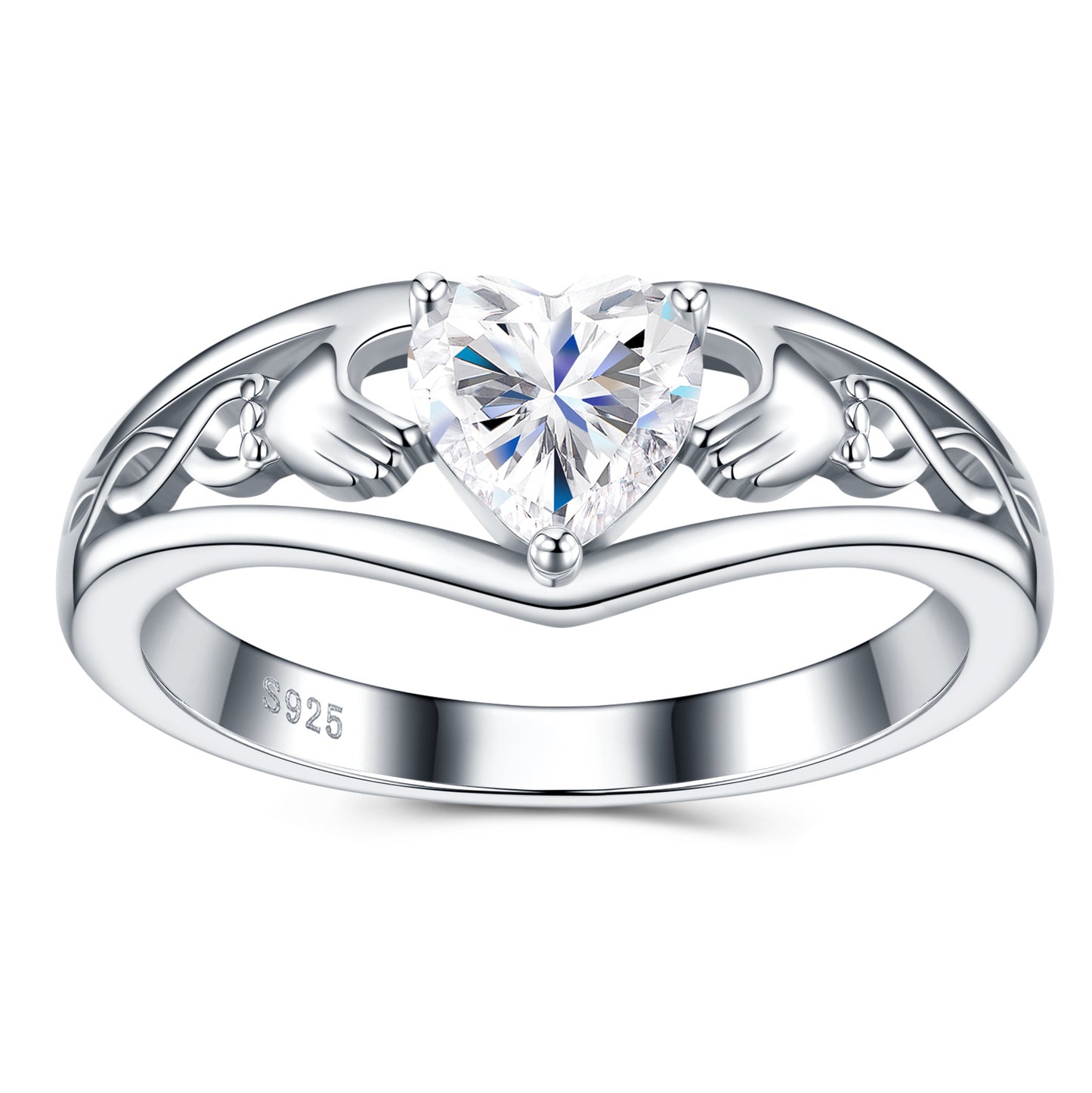 Personality Sier Lady Temperamental Design High-grade Sense Ring