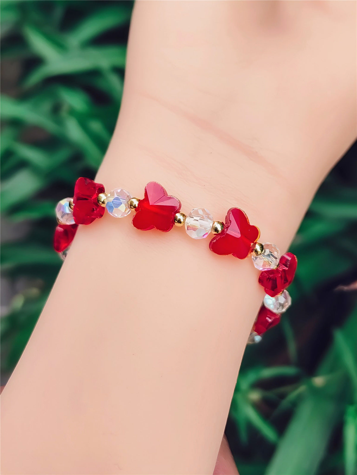 Women's Crystal Optional Sweet Fashion Ornament Butterfly Bracelets