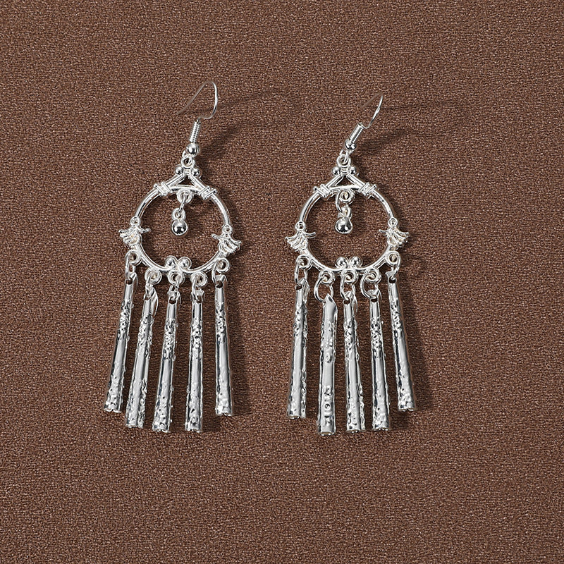 Sier Family Minority Ethnic Style Tourist Attractions Earrings