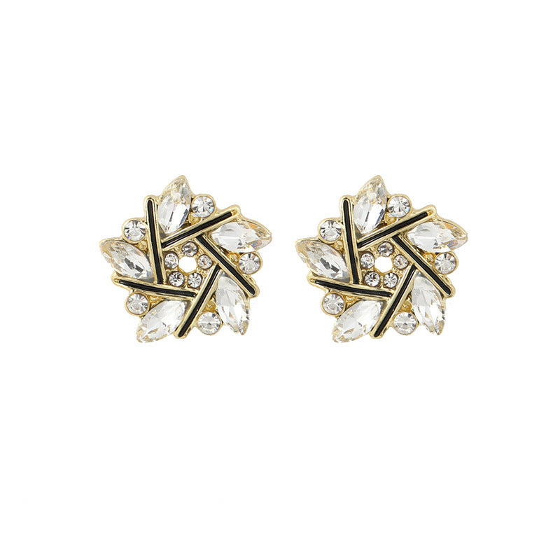 Cross Female Temperament Light Luxury Commute Earrings