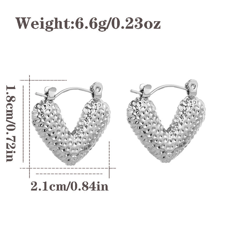 Women's Steel Love For Light Luxury Titanium Earrings