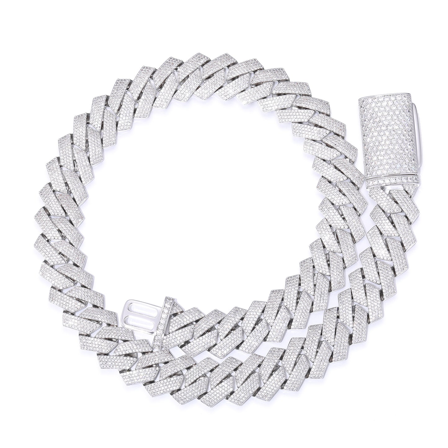 Men's Zircon Diamond Cuban Link Chain Popular Hip Necklaces