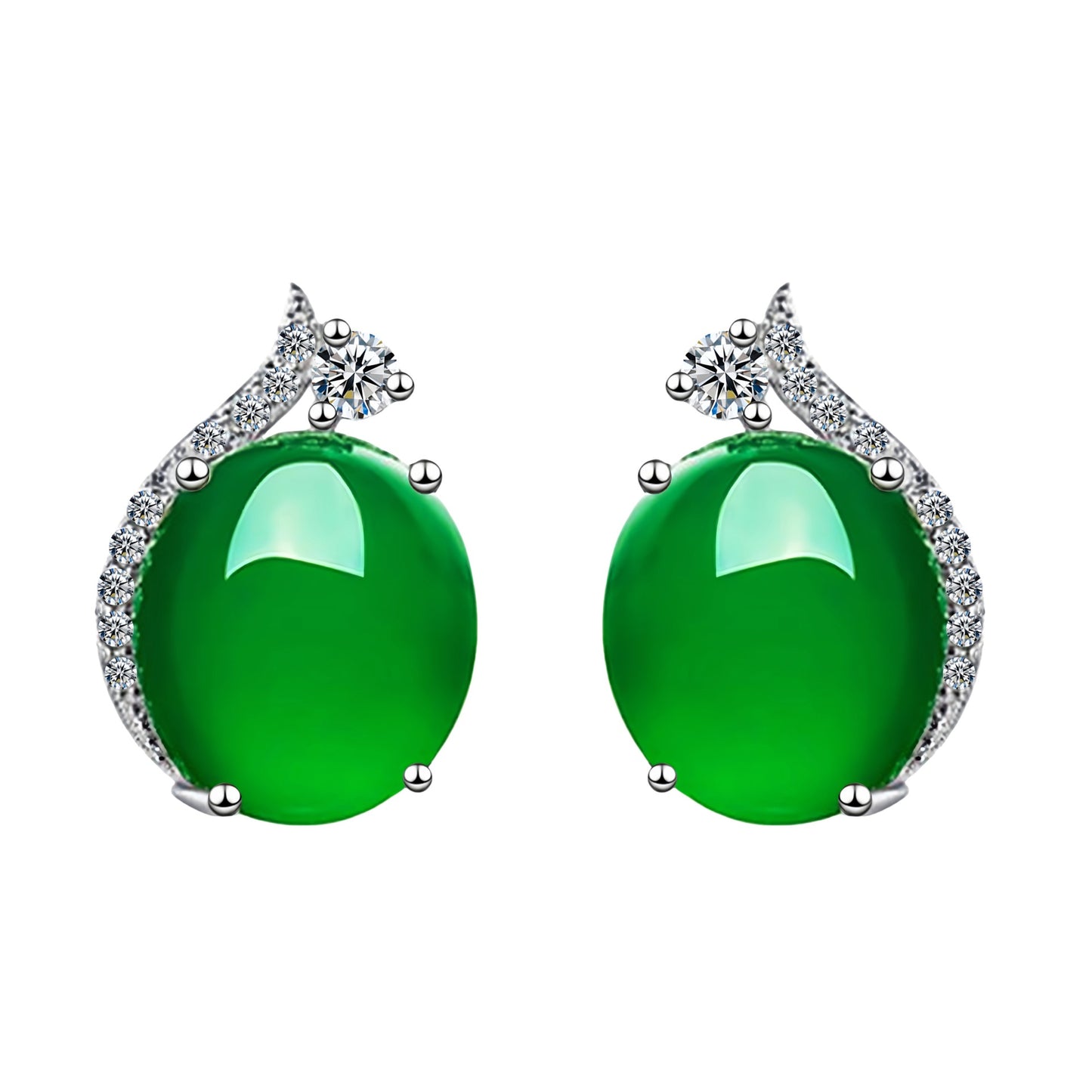 Elegant Emerald Simple Fashion Personality Ornament Earrings