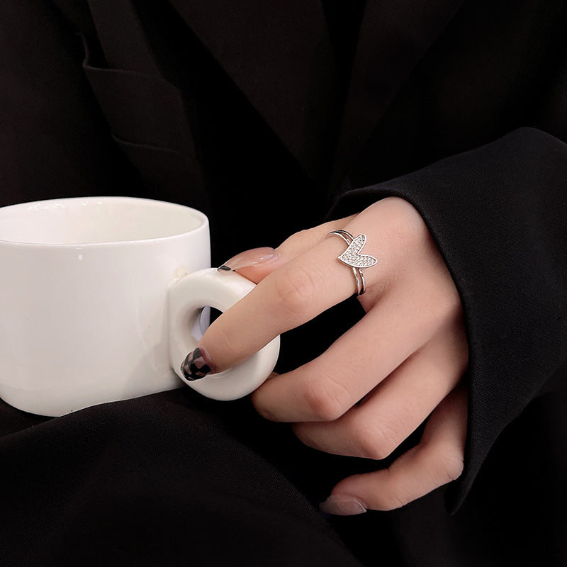 Open Adjustable Pearl Simple Cold Niche Ring