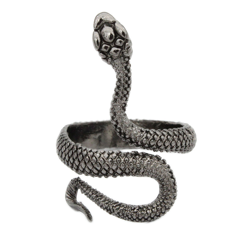 Spirit Snake Ornament Retro Punk Exaggerated Personalized Rings