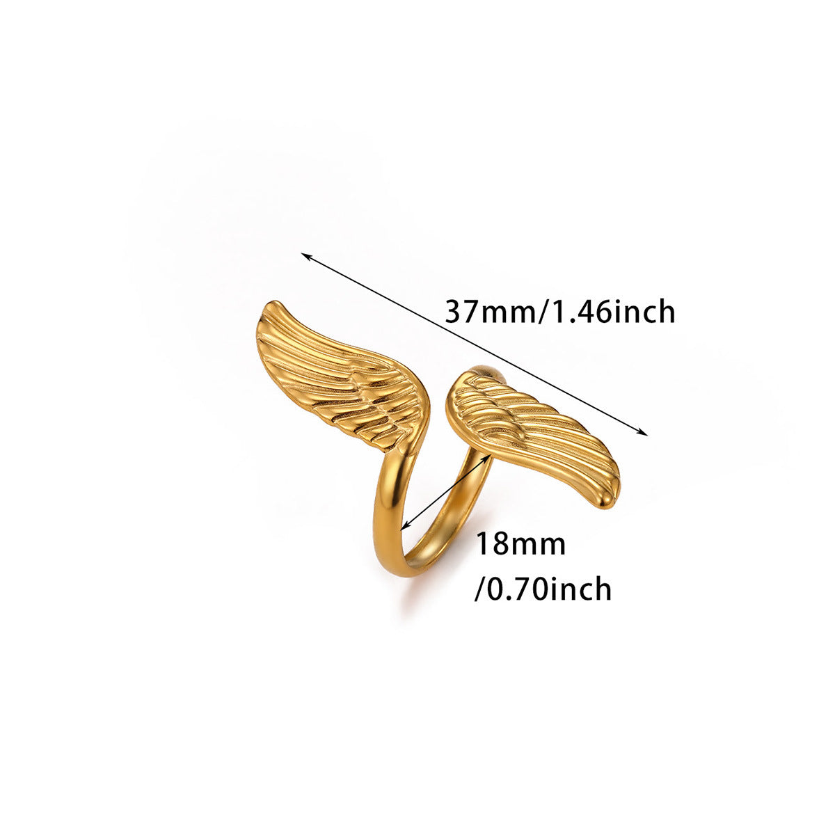 Creative Simple Stainless Steel Open Light Luxury High-grade Ring