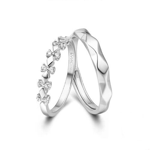 Women's & Men's Fan Home With Female Mobius Couple Fashion Simple Opening Rings