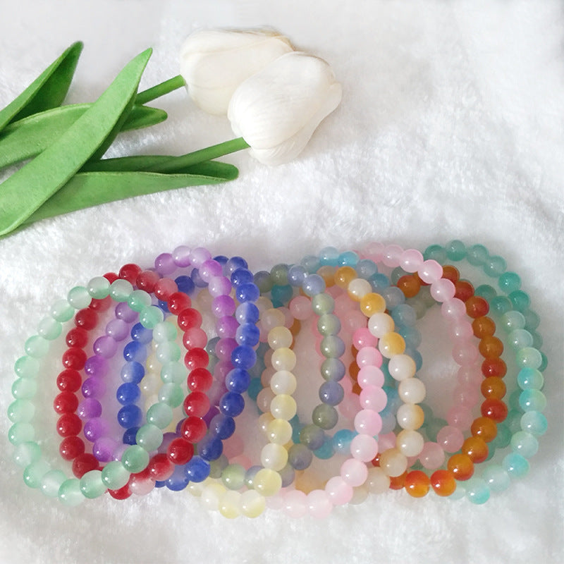 Glass Bead Pliable Temperament Hand Toy Bracelets