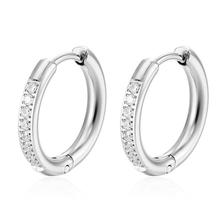 Women's Eardrop Rhinestone Fashion Simple Accessories Stainless Earrings