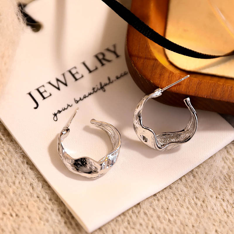 Women's Sier Simple Elegant Fashionable High-grade Niche Earrings