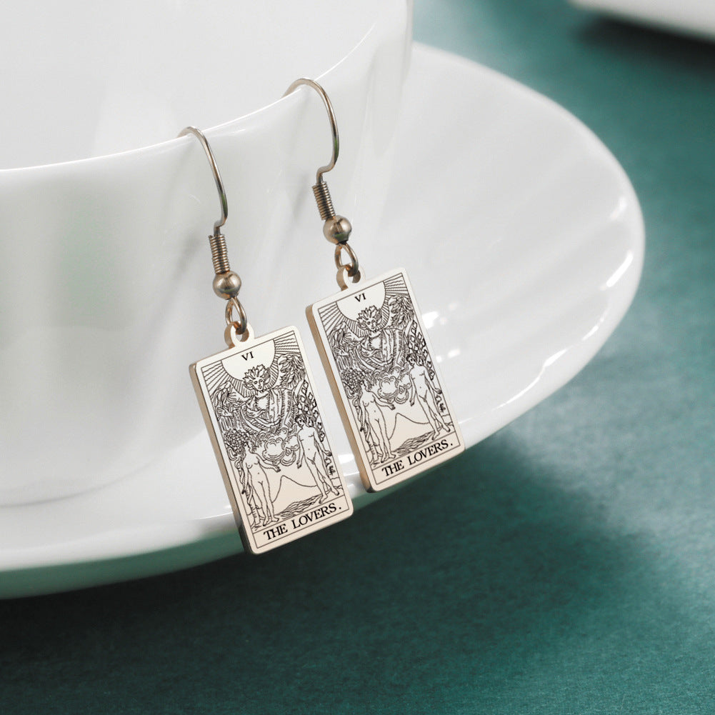 Classic Retro Tarot Series Personality Fashion Earrings