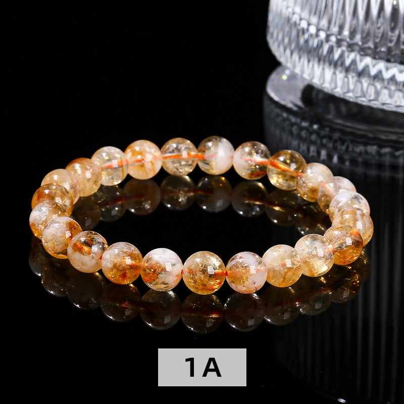 Yellow Tower Crystal High Ice Transparent Citrine Net Bracelets