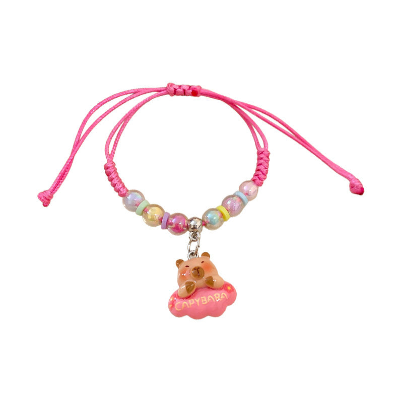 Cartoon Bear Flower Pull Hand-knitted Rope Bracelets