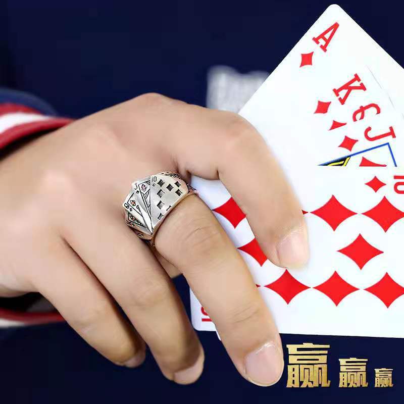 Male Female Personality Domineering Retro Diamond Square Rings