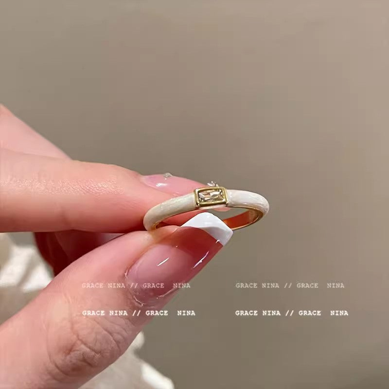 Zirconium Female Design Open Adjustable Index Finger Temperament Rings