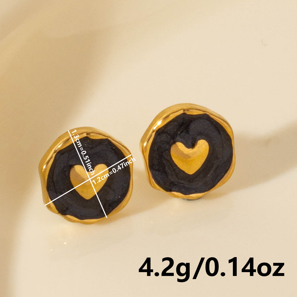 Stainless Steel Heart-shaped Ear Exaggerated Personalized Irregular Earrings