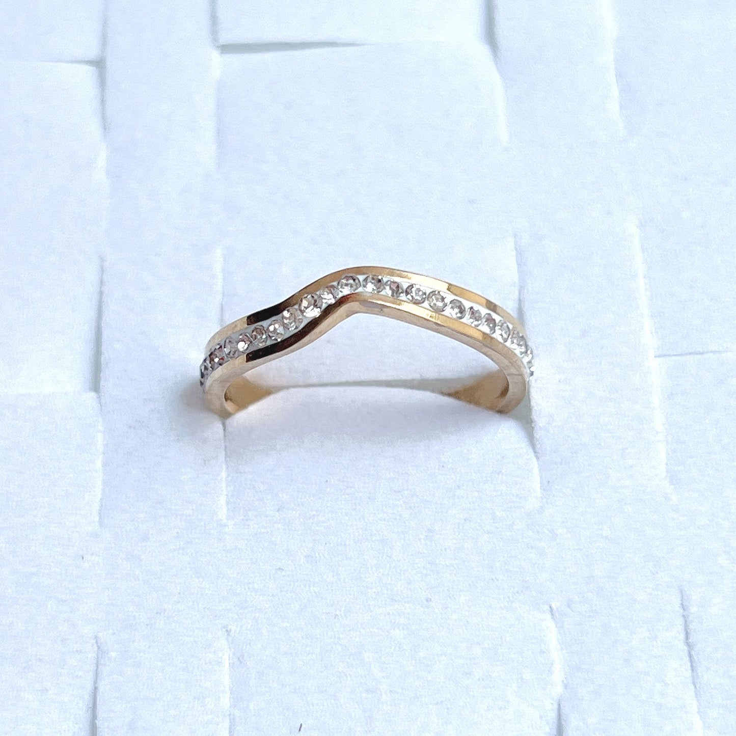 Steel Female Diamond Inlaid Crown Personality Rings