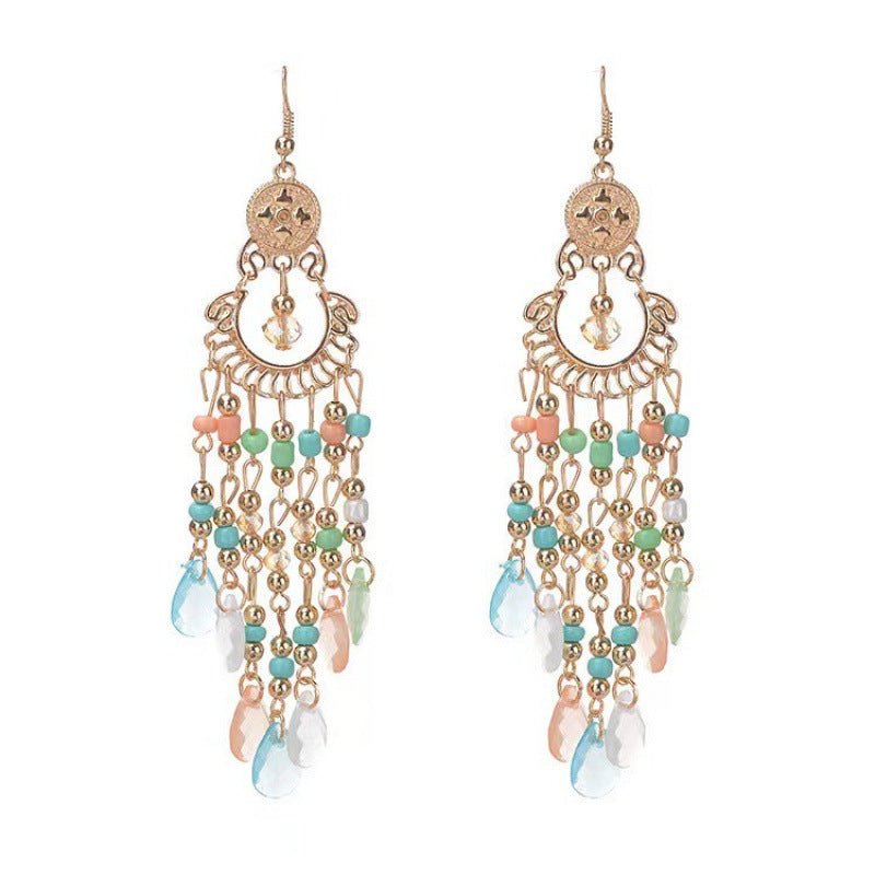 Long Fringe Special Ins Slimming Face Earrings