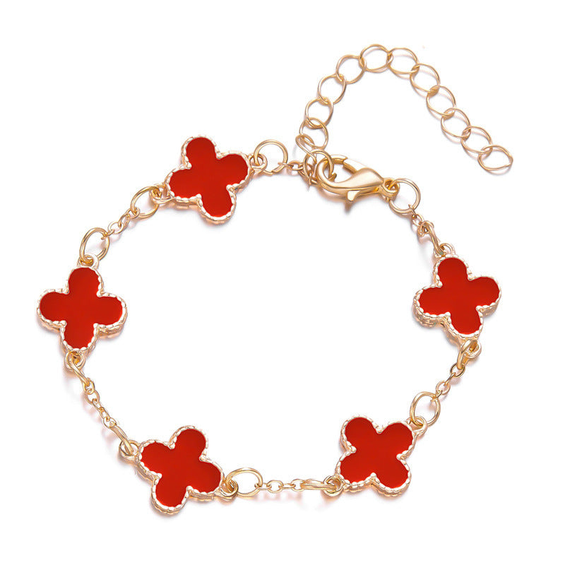 Women's Clover Simple Pork Belly Fritillary Good Bracelets